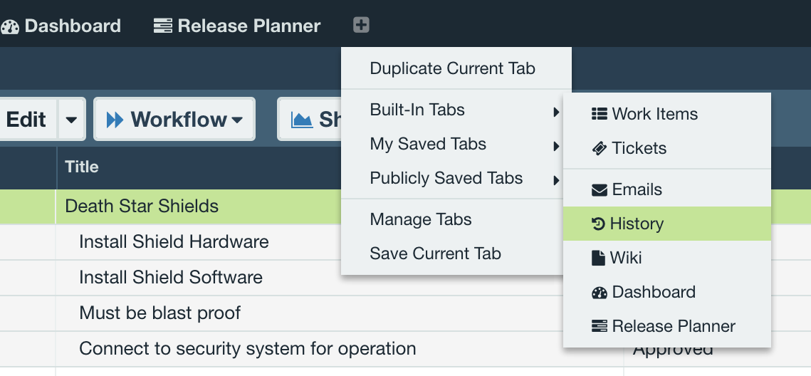 History | Axosoft Documentation