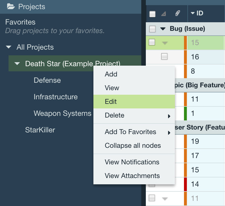 Managing Projects | Axosoft Documentation