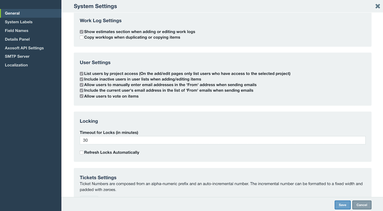 System Options | Axosoft Documentation