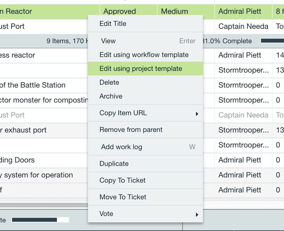 Editing Field Templates | Axosoft Documentation