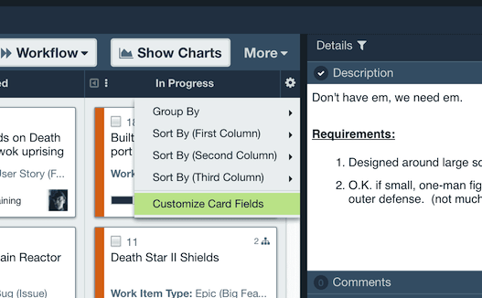 List View and Card View | Axosoft Documentation