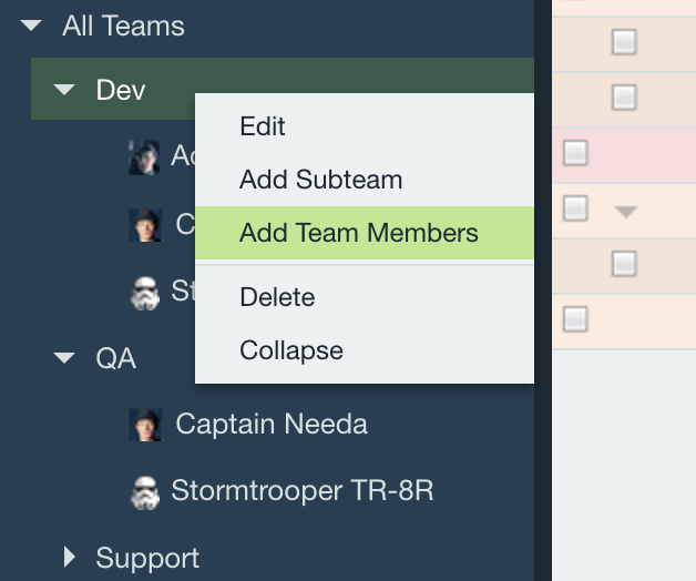 Managing Teams | Axosoft Documentation